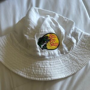 Bass Pro Shops Kids White Bucket Hat with Logo
